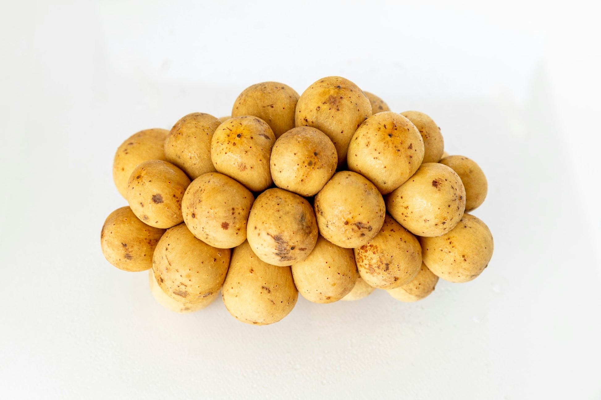 Fresh longkong lanzones langsat on white